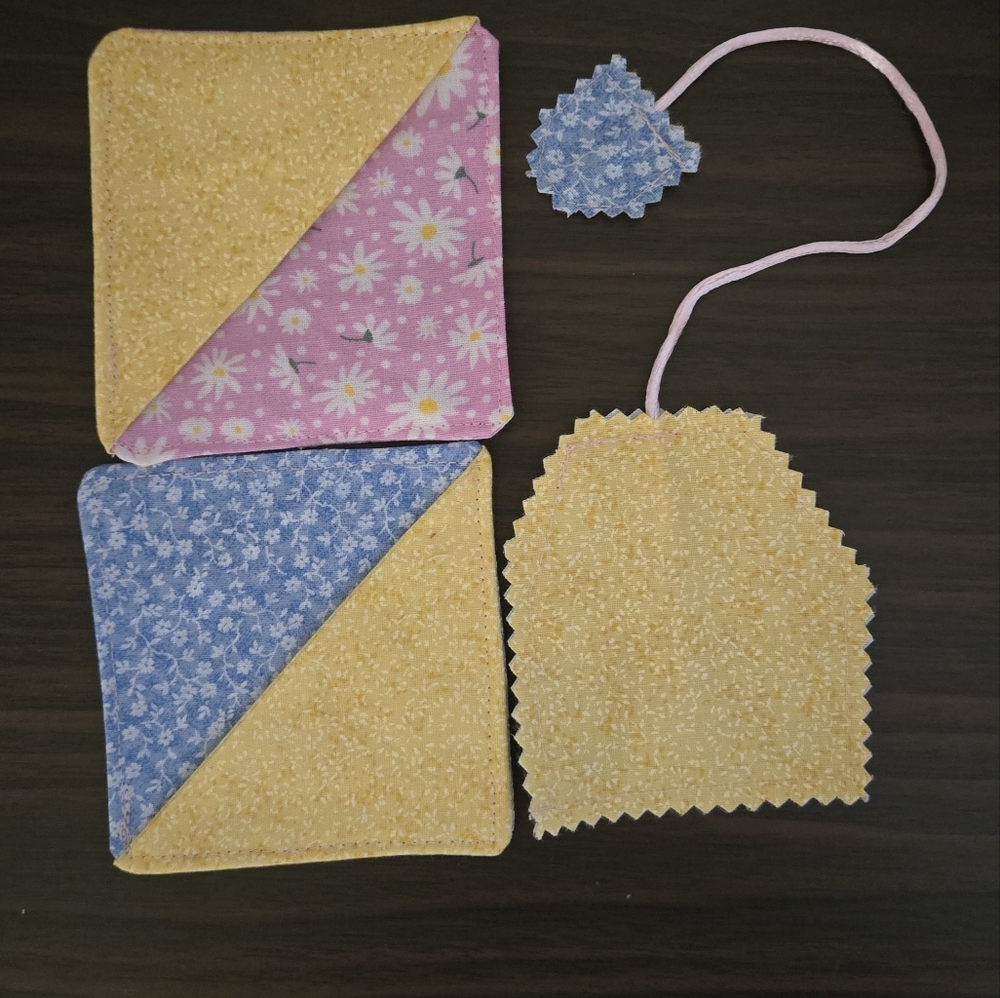 Handmade sewn bookmarks set of 3
